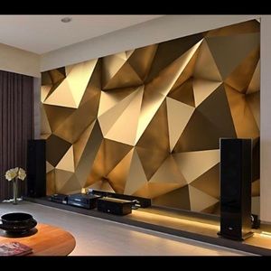 Gold metallic wallpaper